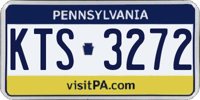 PA license plate KTS3272