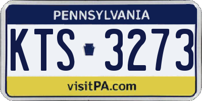 PA license plate KTS3273