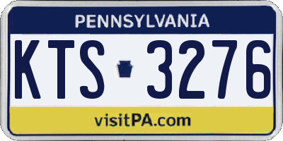 PA license plate KTS3276