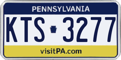 PA license plate KTS3277