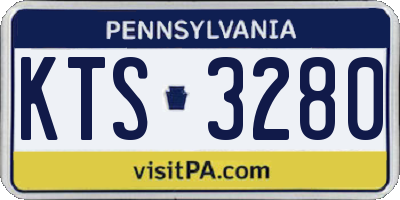 PA license plate KTS3280