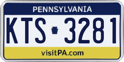 PA license plate KTS3281