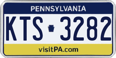 PA license plate KTS3282