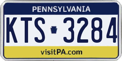 PA license plate KTS3284