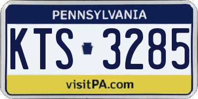 PA license plate KTS3285