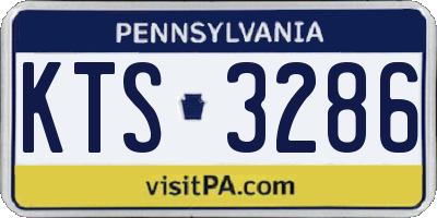 PA license plate KTS3286
