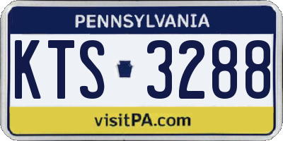 PA license plate KTS3288