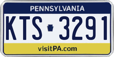 PA license plate KTS3291