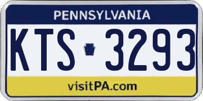 PA license plate KTS3293