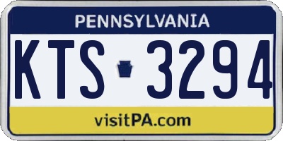 PA license plate KTS3294