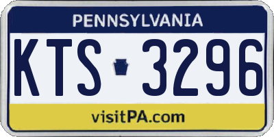 PA license plate KTS3296