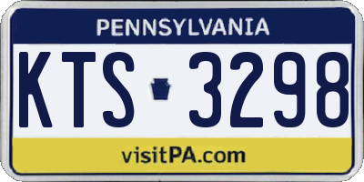 PA license plate KTS3298