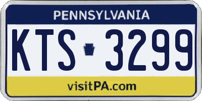 PA license plate KTS3299