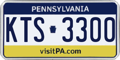 PA license plate KTS3300