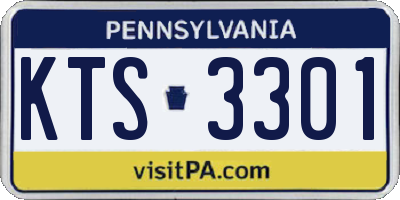 PA license plate KTS3301