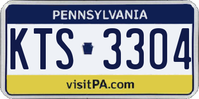 PA license plate KTS3304