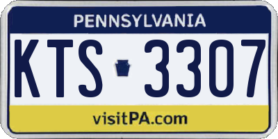 PA license plate KTS3307