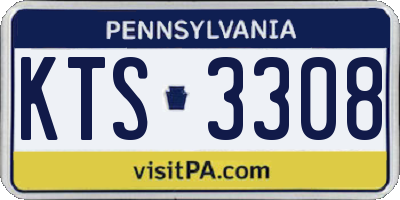 PA license plate KTS3308