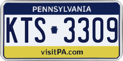 PA license plate KTS3309