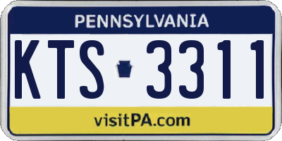 PA license plate KTS3311
