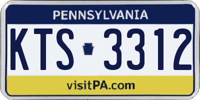 PA license plate KTS3312