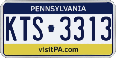 PA license plate KTS3313