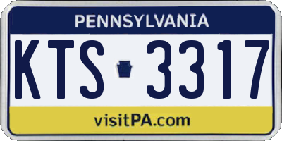 PA license plate KTS3317