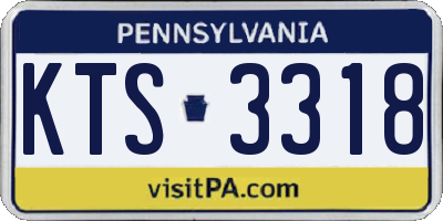 PA license plate KTS3318