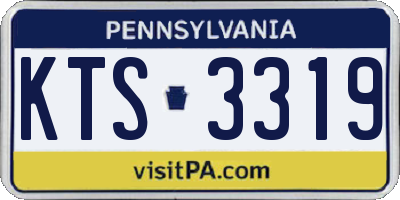 PA license plate KTS3319