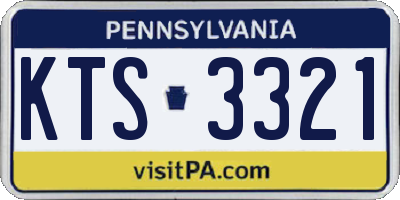 PA license plate KTS3321