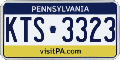 PA license plate KTS3323