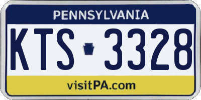 PA license plate KTS3328