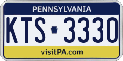 PA license plate KTS3330