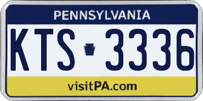 PA license plate KTS3336