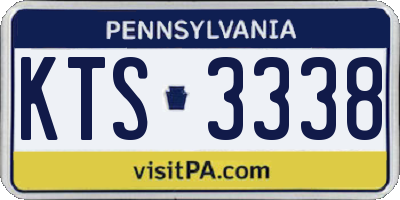 PA license plate KTS3338