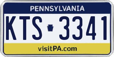 PA license plate KTS3341