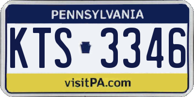 PA license plate KTS3346