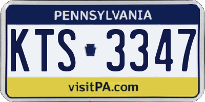 PA license plate KTS3347