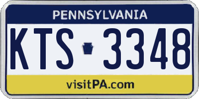 PA license plate KTS3348