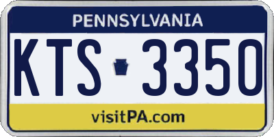 PA license plate KTS3350