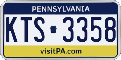 PA license plate KTS3358