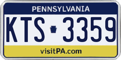 PA license plate KTS3359
