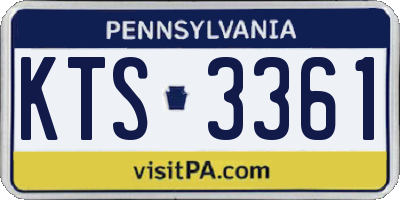 PA license plate KTS3361