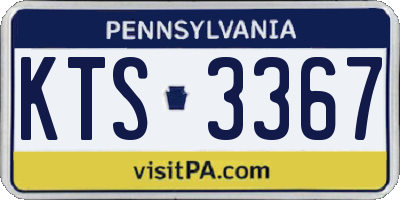 PA license plate KTS3367