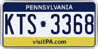 PA license plate KTS3368