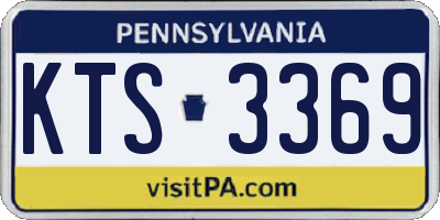 PA license plate KTS3369