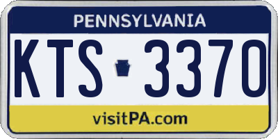 PA license plate KTS3370