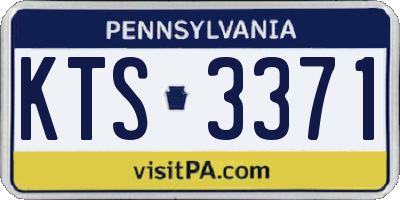 PA license plate KTS3371