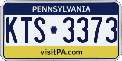 PA license plate KTS3373