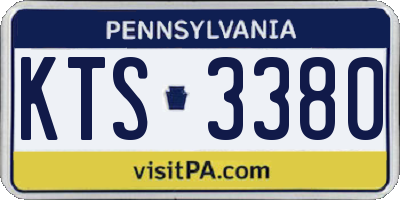 PA license plate KTS3380